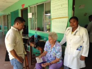 Dr. Salas, Sister Ann, student Cleotilde