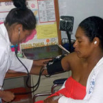 Former student, now Doctor Nora, with patient
