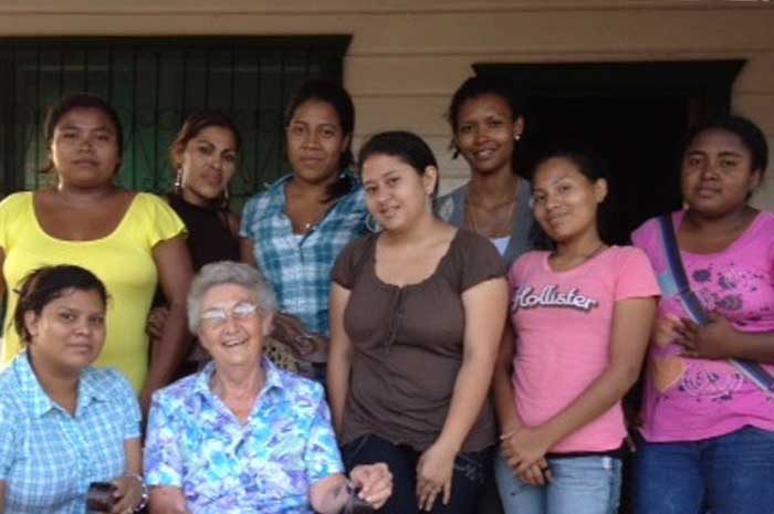 ann with students